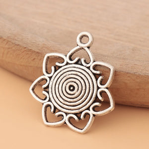 50pcs Tibetan Silver Charms Pendants for Necklace Jewelry Making