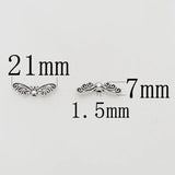 50pcs Butterfly Wings Charm Loose Beads 21x7mm DIY Jewelry Spacer End Buckle