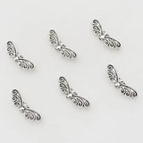 50pcs Butterfly Wings Charm Loose Beads 21x7mm DIY Jewelry Spacer End Buckle