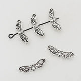 50pcs Butterfly Wings Charm Loose Beads 21x7mm DIY Jewelry Spacer End Buckle
