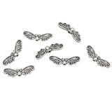 50pcs Butterfly Wings Charm Loose Beads 21x7mm DIY Jewelry Spacer End Buckle