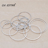 50pcs Rhodium Round Geometric Accessories DIY Jewelry Making