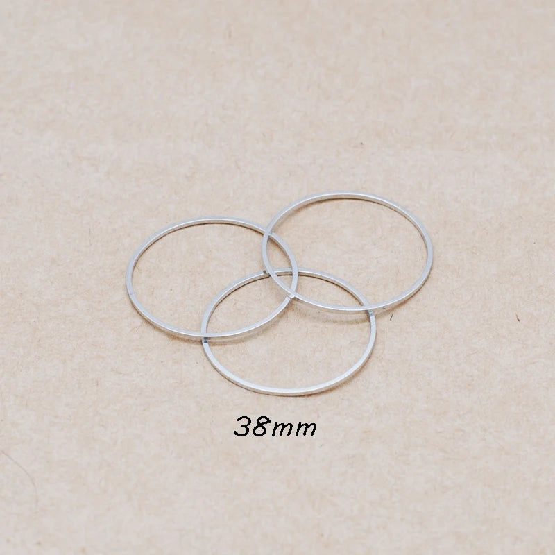50pcs Rhodium Round Geometric Accessories DIY Jewelry Making