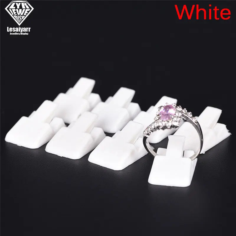 50pcs/Lot Plastic Frosted Ring Jewelry Displays Holder Stand Arrival