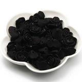 50pcs Matte Acrylic Rose Flower Beads DIY Jewelry Making 9x15mm