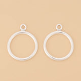50pcs Silver Plated Circle Charms Pendants for Jewelry Making