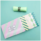 50pcs/Lot Silver Polish Cloth Sweet Pattern Anti Tarnish Jewelry Tools Wipe