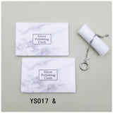 50pcs Silver Polish Cloth Sweet Pattern Anti Tarnish Jewelry Wipe Maintain