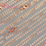 50pcs/Lot Classic Necklace Women Rose Gold/KC Jewelry Ladies Chain