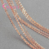 50pcs/Lot Classic Necklace Women Rose Gold/KC Jewelry Ladies Chain