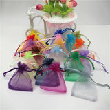 50pcs Small Organza Drawstring Pouch Jewelry Packaging Display Gift Bags