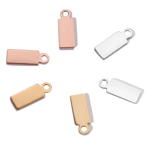 50pcs Stainless Steel Dog Tags Pendants for Necklace DIY