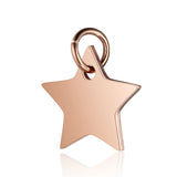 50pcs Stainless Steel Star Charms Pendant for Bracelet DIY 3 Colors