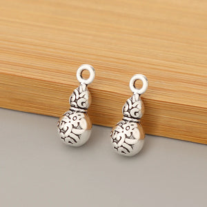 50pcs Tibetan Silver/Gold 3D Cucurbit Gourd Charms Pendants for DIY Necklace