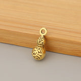 50pcs Tibetan Silver/Gold 3D Cucurbit Gourd Charms Pendants for DIY Necklace