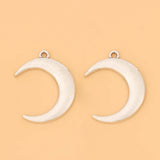 50pcs/Lot Tibetan Silver/Gold Crescent Moon Charms Pendants Beads