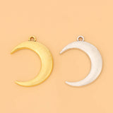 50pcs/Lot Tibetan Silver/Gold Crescent Moon Charms Pendants Beads