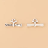 50pcs Tibetan Silver Graduate Diploma Charms Pendant DIY Necklace Jewelry Making