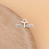 50pcs Tibetan Silver Graduate Diploma Charms Pendant DIY Necklace Jewelry Making