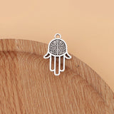 50pcs Hamsa Hand Charms Pendants for Jewelry Making
