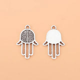 50pcs Hamsa Hand Charms Pendants for Jewelry Making