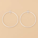 50pcs Tibetan Silver Circle Charms Pendants for Earring Making