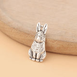 50pcs Tibetan Silver Rabbit Hare Charms for DIY Jewelry Making