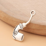 50pcs Tibetan Silver Tobacco Pipe Charms Pendants for Jewelry Making