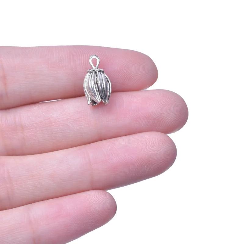 50pcs Vintage Charms For Jewelry Making Flower Crafts DIY Earrings