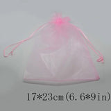 50pcs Organza Pouches Bags 18 Colors Drawable Gift Bags for Jewelry Packing