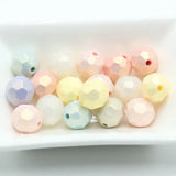50pcs 10MM Macaron Cut Face Beads String: Bracelet Necklace DIY Hand-woven Beads