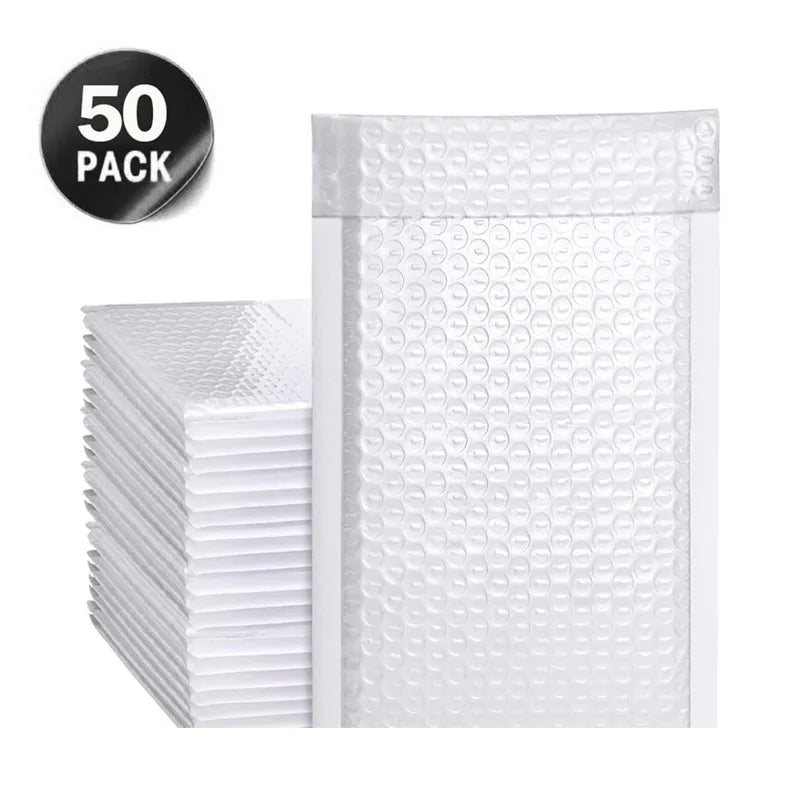50pcs Poly Bubble Padded Mailing Envelopes Self Seal Bag Pink