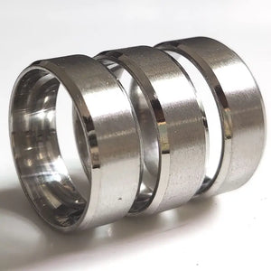 50pcs Men Women Classic Band Wedding Rings 316L Stainless Steel Man Jewelry