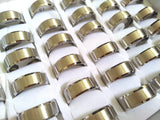 50pcs Men Women Classic Band Wedding Rings 316L Stainless Steel Man Jewelry