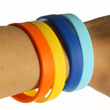 50pcs Sports Silicone Bracelets Friendship Hand Bands Bangle Basketball Cuff