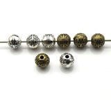 50pcs Metal Ball Spacer Beads for DIY Charm Bracelet Making Z449
