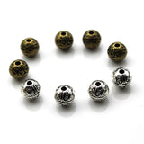 50pcs Metal Ball Spacer Beads for DIY Charm Bracelet Making Z449
