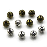 50pcs Metal Ball Spacer Beads for DIY Charm Bracelet Making Z449