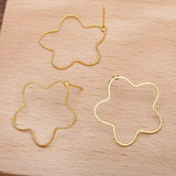 50pcs Copper Geometry Earring Studs DIY Jewelry Findings