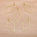 50pcs Copper Geometry Earring Studs DIY Jewelry Findings