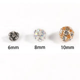 50pcs Crystal Rhinestone Bayberry Ball Beads 6 8 10mm Round Loose Spacer Beads