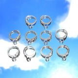 50pcs Rhodium Earring Clasps Hooks Findings for DIY Jewelry Making