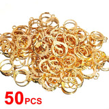 50pcs Rhodium Earring Clasps Hooks Findings for DIY Jewelry Making