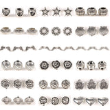 50pcs Silver Star Wing Spacer Beads for DIY Jewelry Making