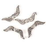 50pcs Silver Star Wing Spacer Beads for DIY Jewelry Making