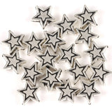 50pcs Silver Star Wing Spacer Beads for DIY Jewelry Making