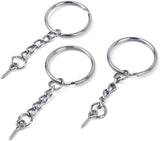 50pcs Swivel Lobster Claw Clasp Keychain with Screw Eye Pin for Crafts