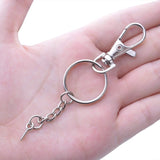 50pcs Swivel Lobster Claw Clasp Keychain with Screw Eye Pin for Crafts