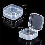 50pcs Mini Clear Plastic Jewelry Storage Box Case Packaging B
