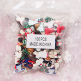 50pcs Mini Christmas Manicure Bag Resin Accessories DIY Mobile Shell Material